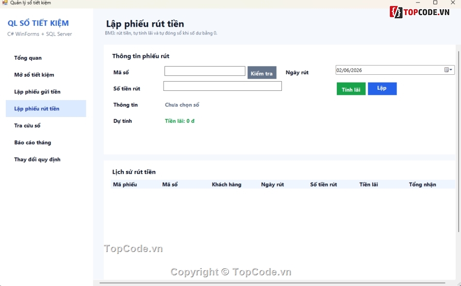 quản lý,winform,quản lý sổ tiết kiệm